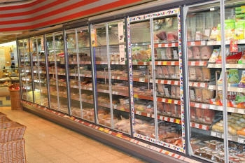 холодильный стеллаж для молочных продуктов
